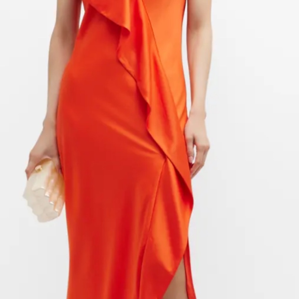 Chic Asymmetrical Red Dress - Picture 4 of 9